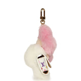 Louis Vuitton X Takashi Murakami Vivienne Cuddle Bag Charm Pink and White Monogram Multicolored Canvas Gold Hardware - Thumbnail View 3