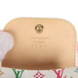 Louis Vuitton X Takashi Murakami Vivienne Cuddle Bag Charm Pink and White Monogram Multicolored Canvas Gold Hardware - Thumbnail View 7