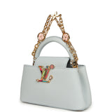 Louis Vuitton X Takashi Murakami Mini East-West Capucines Olympe Blue Taurillon Gold Hardware - Thumbnail View 5