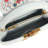 Louis Vuitton X Takashi Murakami Mini East-West Capucines Olympe Blue Taurillon Gold Hardware - Thumbnail View 10