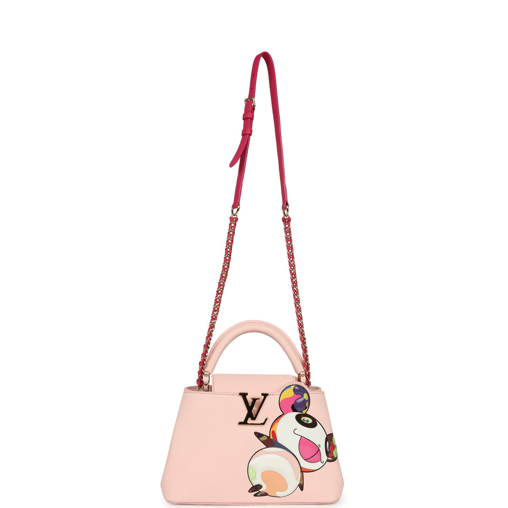 Louis Vuitton X Takashi Murakami Panda Capucines BB Opal Pink Taurillo