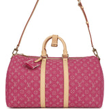 Louis Vuitton Keepall Bandouliere 45 Pink Monogram Denim Gold Hardware - Thumbnail View 1