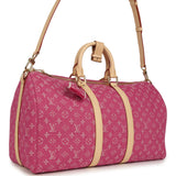 Louis Vuitton Keepall Bandouliere 45 Pink Monogram Denim Gold Hardware - Thumbnail View 2