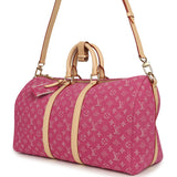 Louis Vuitton Keepall Bandouliere 45 Pink Monogram Denim Gold Hardware - Thumbnail View 5
