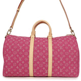 Louis Vuitton Keepall Bandouliere 45 Pink Monogram Denim Gold Hardware - Thumbnail View 4