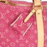 Louis Vuitton Keepall Bandouliere 45 Pink Monogram Denim Gold Hardware - Thumbnail View 7