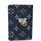 Louis Vuitton Pocket Organizer Blue Monogram Denim Floral Embroidery - Thumbnail View 5