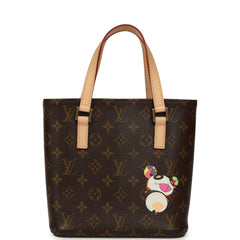 Vintage Louis Vuitton X Takashi Murakami Vavin PM Brown Monogram Panda Gold Hardware