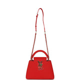 Louis Vuitton X Takashi Murakami Cherry Capucines BB Red Taurillon Leather Gold Hardware - Thumbnail View 7
