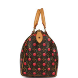 Vintage Louis Vuitton x Takashi Murkami Cheries Speedy 25 Brown and Red Cherry Monogram Gold Hardware - Thumbnail View 3