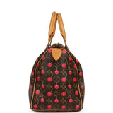 Vintage Louis Vuitton x Takashi Murkami Cheries Speedy 25 Brown and Red Cherry Monogram Gold Hardware - Thumbnail View 5