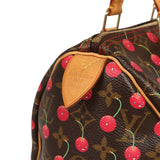 Vintage Louis Vuitton x Takashi Murkami Cheries Speedy 25 Brown and Red Cherry Monogram Gold Hardware - Thumbnail View 8