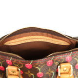 Vintage Louis Vuitton x Takashi Murkami Cheries Speedy 25 Brown and Red Cherry Monogram Gold Hardware - Thumbnail View 10