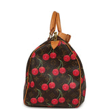 Vintage Louis Vuitton x Takashi Murkami Cheries Keepall 45 Brown and Red Cherry Monogram Gold Hardware - Thumbnail View 3