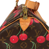 Vintage Louis Vuitton x Takashi Murkami Cheries Keepall 45 Brown and Red Cherry Monogram Gold Hardware - Thumbnail View 8