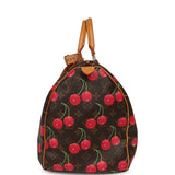 Vintage Louis Vuitton x Takashi Murkami Cheries Keepall 45 Brown and Red Cherry Monogram Gold Hardware - Thumbnail View 6