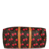Vintage Louis Vuitton x Takashi Murkami Cheries Keepall 45 Brown and Red Cherry Monogram Gold Hardware - Thumbnail View 7