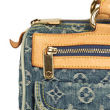 Vintage Louis Vuitton Neo Speedy Blue Denim Monogram Gold Hardware - Thumbnail View 8