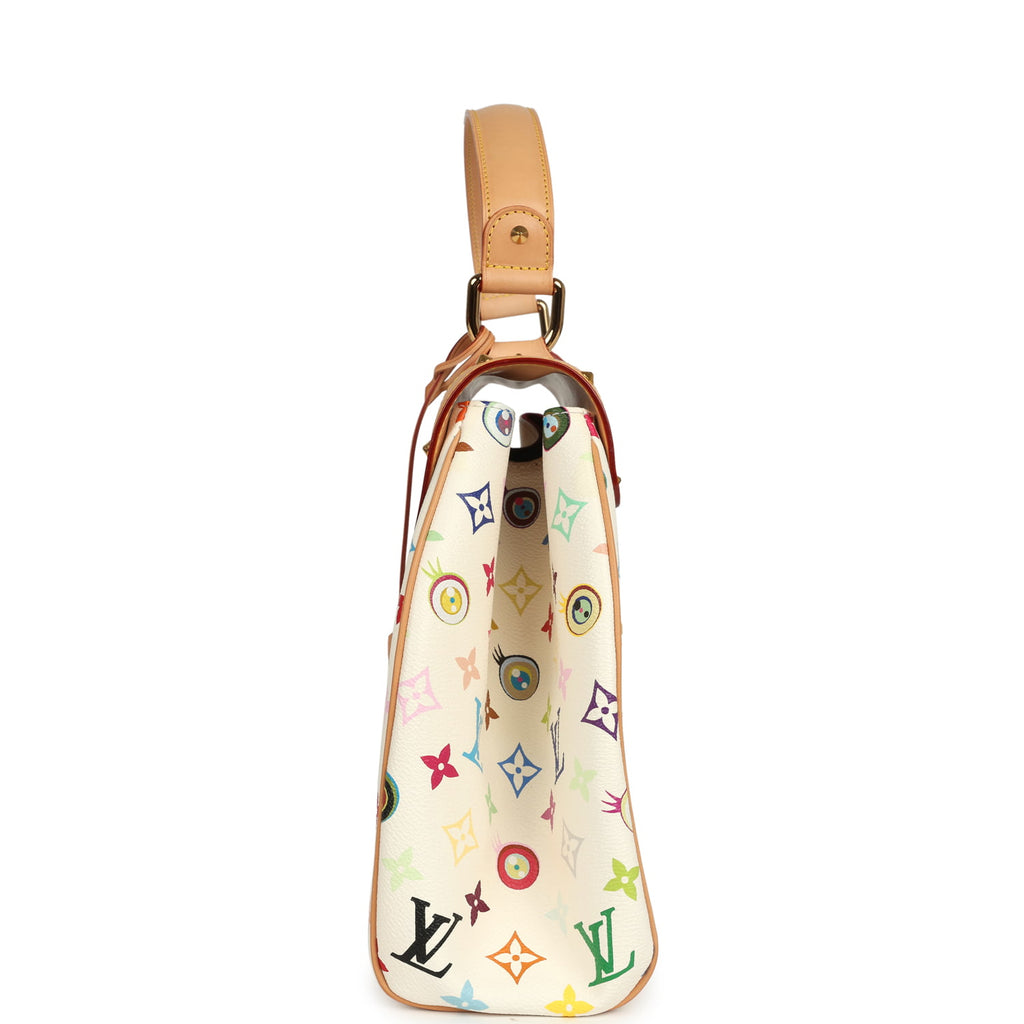 Vintage Louis Vuitton x Takashi Murakami Sac Retro GM White Multicolor