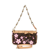 Louis Vuitton X Takashi Murakami Cherry Blossom Pochette Accessories Brown Monogram Gold Hardware - Thumbnail View 10