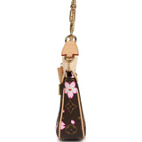 Louis Vuitton X Takashi Murakami Cherry Blossom Pochette Accessories Brown Monogram Gold Hardware - Thumbnail View 6