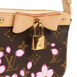 Louis Vuitton X Takashi Murakami Cherry Blossom Pochette Accessories Brown Monogram Gold Hardware - Thumbnail View 7
