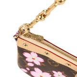 Louis Vuitton X Takashi Murakami Cherry Blossom Pochette Accessories Brown Monogram Gold Hardware - Thumbnail View 8