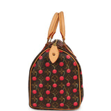 Vintage Louis Vuitton x Takashi Murkami Cheries Speedy 25 Brown and Red Cherry Monogram Gold Hardware - Thumbnail View 3