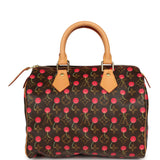 Vintage Louis Vuitton x Takashi Murkami Cheries Speedy 25 Brown and Red Cherry Monogram Gold Hardware - Thumbnail View 4