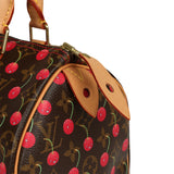 Vintage Louis Vuitton x Takashi Murkami Cheries Speedy 25 Brown and Red Cherry Monogram Gold Hardware - Thumbnail View 9