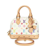 Louis Vuitton X Takashi Murakami Alma NM BB White Multicolored Monogram Gold Hardware - Thumbnail View 1