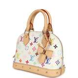 Louis Vuitton X Takashi Murakami Alma NM BB White Multicolored Monogram Gold Hardware - Thumbnail View 5
