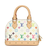 Louis Vuitton X Takashi Murakami Alma NM BB White Multicolored Monogram Gold Hardware - Thumbnail View 4