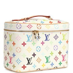 Louis Vuitton X Takashi Murakami Nice BB White Multicolor Monogram Gold Hardware