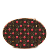 Vintage Louis Vuitton x Takashi Murakami Cheries Bucket Bag PM Red, Brown Monogram Cherry Gold Hardware - Thumbnail View 6