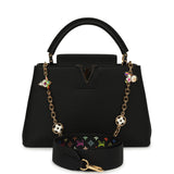 Pre-owned Louis Vuitton X Takashi Murakami Capucines MM Black Taurillon, Multicolored Monogram Gold Hardware - Thumbnail View 1