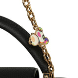 Pre-owned Louis Vuitton X Takashi Murakami Capucines MM Black Taurillon, Multicolored Monogram Gold Hardware - Thumbnail View 8