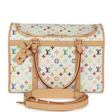 Louis Vuitton x Takashi Murakami Pet Carrier White Multicolored Monogram Gold Hardware - Thumbnail View 1
