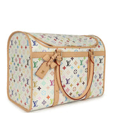 Louis Vuitton x Takashi Murakami Pet Carrier White Multicolored Monogram Gold Hardware - Thumbnail View 2