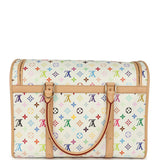Louis Vuitton x Takashi Murakami Pet Carrier White Multicolored Monogram Gold Hardware - Thumbnail View 4