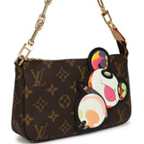 Louis Vuitton X Takashi Murakami Panda Pochette Accessories Brown Monogram Gold Hardware - Thumbnail View 2