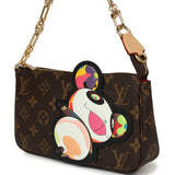 Louis Vuitton X Takashi Murakami Panda Pochette Accessories Brown Monogram Gold Hardware - Thumbnail View 6