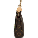 Louis Vuitton X Takashi Murakami Panda Pochette Accessories Brown Monogram Gold Hardware - Thumbnail View 5