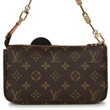 Louis Vuitton X Takashi Murakami Panda Pochette Accessories Brown Monogram Gold Hardware - Thumbnail View 4