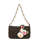 Louis Vuitton X Takashi Murakami Panda Pochette Accessories Brown Monogram Gold Hardware - Thumbnail View 8