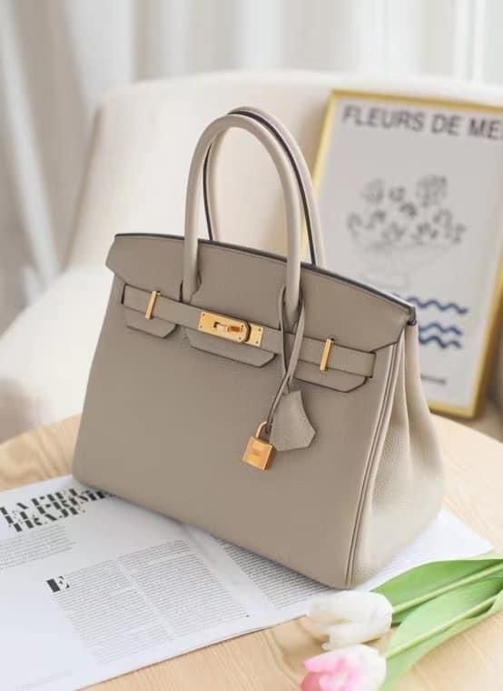 Hermès Birkin 30 Gris Tourterelle Togo Gold Hardware