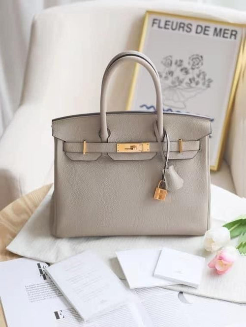 Hermès Birkin 30 Gris Tourterelle Togo Gold Hardware