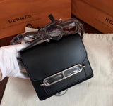 SOURCED FOR LC - Hermes Mini Sac Roulis Black Evercolor Palladium Hardware - Thumbnail View 1