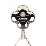 Van Cleef & Arpels Alhambra Secret Pendant Watch Necklace Pietersite, Diamonds, 18K White Gold Guilloche - Thumbnail View 12