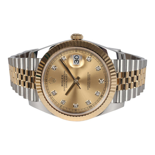Rolex Oyster Perpetual Datejust 41 Watch Oystersteel/Yellow Gold Hardware & Diamonds
